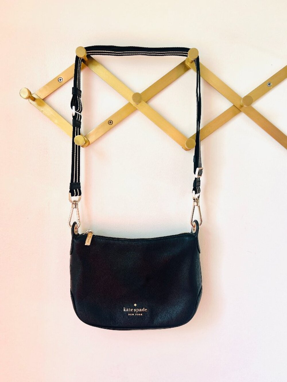 Kate Spade Rosie Leather Small Crossbody Black w/Adjustable Strap